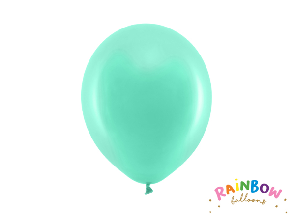 Rainbow Balloons 23cm pastel, mint (1 pkt / 10 pc.)