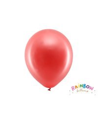 Rainbow Balloons 30cm metallic, red (1 pkt / 10 pc.)