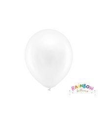 Rainbow Balloons 30cm metallic, white (1 pkt / 100 pc.)