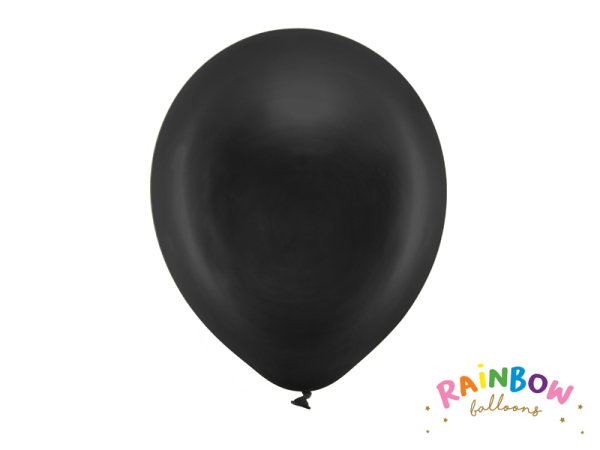 Rainbow Balloons 30cm metallic, black (1 pkt / 100 pc.)