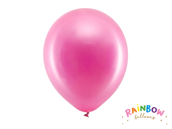 Rainbow Balloons 30cm metallic, fuchsia (1 pkt / 100 pc.)