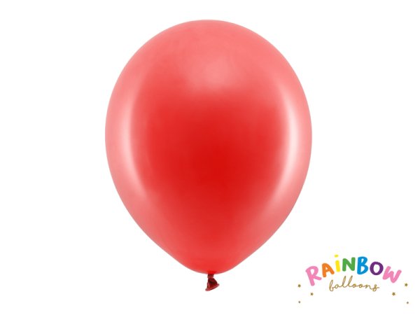 Rainbow Balloons 30cm pastel, red (1 pkt / 10 pc.)