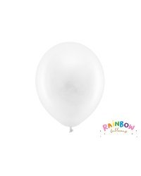 Rainbow Balloons 30cm pastel, white (1 pkt / 10 pc.)