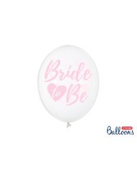 Balloons 30cm, Bride to be, Crystal Clear (1 pkt / 6 pc.)