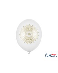 Balloons 30cm, IHS, Metallic Pure White (1 pkt / 6 pc.)