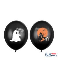 Balloons 30cm, Ghost, Pastel Black (1 pkt / 6 pc.)