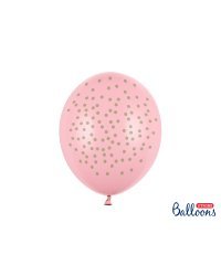 Balloons 30cm, Dots, Pastel Baby Pink (1 pkt / 6 pc.)