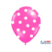 Balloons 30cm, Dots, Pastel Hot Pink (1 pkt / 50 pc.)