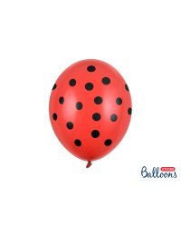 Balloons 30cm, Dots, Pastel Poppy Red (1 pkt / 50 pc.)