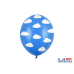 Balloons 30cm, Clouds, Pastel Cornflower Blue (1 pkt / 6 pc.)