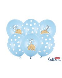 Balloons 30cm, Elephant, Pastel Baby Blue Mix (1 pkt / 6 pc.)