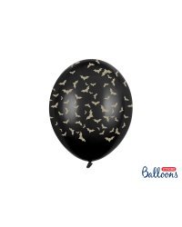 Balloons 30 cm, Bats, Pastel Black (1 pkt / 6 pc.)