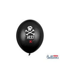 Balloons 30cm, Pirates Party, Pastel Black (1 pkt / 6 pc.)