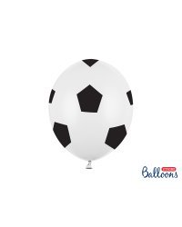 Balloons 30cm, Football, Pure White (1 pkt / 6 pc.)