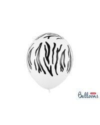 Balloons 30 cm, Zebra, Pastel Pure White (1 pkt / 50 pc.)