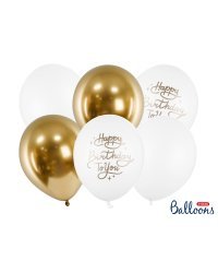 Balloons 30cm, Happy Birthday To You, mix (1 pkt / 6 pc.)