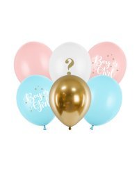 Balloons 30 cm,Boy or Girl, mix (1 pkt / 6 pc.)