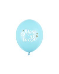 Balloons 30 cm, Mom to Be, Pastel Light Blue (1 pkt / 6 pc.)