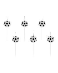 Birthday candles Soccer Balls, 2.5cm (1 pkt / 6 pc.)