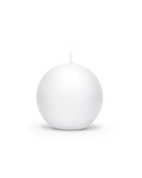 Candle Sphere, matt, white, 8cm (1 pkt / 6 pc.)