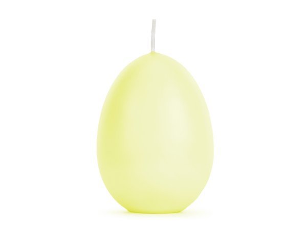 Egg candle, light yellow, 10 cm