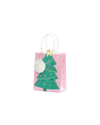 Gift bag Christmas tree , mix, 14x20.5x8cm