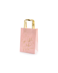 Gifts bags Prosecco, pink, 18x26x10cm (1 pkt / 6 pc.)