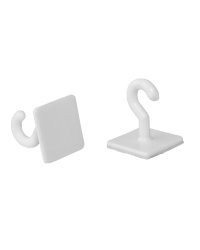 Self-adhesive hooks, plastic, maximum load 1kg (1 pkt / 20 pc.)