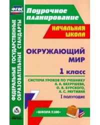 Окружающий мир. 1 класс. Система уроков по учебнику А.А.Вахрушева, О.В.Бурского. 1 полугодие. ФГОС