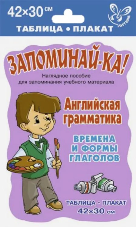 Английская грамматика. Времена и формы глаголов. Таблица-плакат