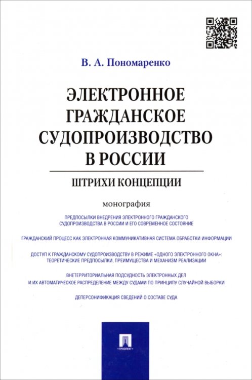 Электронное гражданское судопроизводство в России. Штрихи концепции. Монография