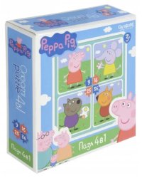 Пазл 4 в 1. Peppa Pig. На прогулке