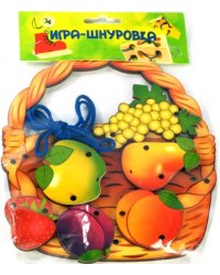 Шнуровка &quot;Корзина с фруктами&quot; (дерево), арт. 7929