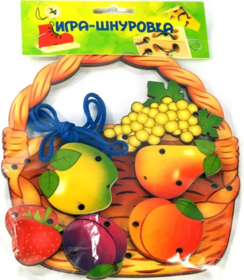 Шнуровка &quot;Корзина с фруктами&quot; (дерево), арт. 7929