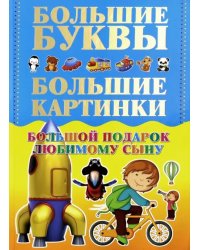 Большой подарок любимому сыну. Большие буквы. Большие картинки. Первые книга мальчика