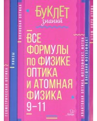 Все формулы по физике. 9-11 классы. Оптика и атомная физика