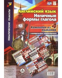 Комплект плакатов &quot;Английский язык. Неличные формы глагола&quot;. 4 плаката с методическим сопров. ФГОС