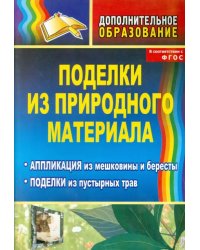 Поделки из природного материала: аппликация из мешковины и бересты, поделки из пустырных трав. ФГОС