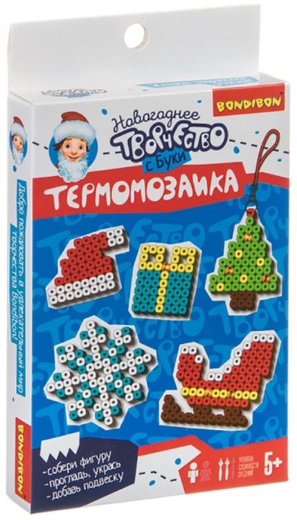 Новогодняя термомозаика 2D с Буки