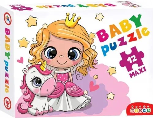 Развивающая мозаика. Baby Puzzle. Принцесса и единорог