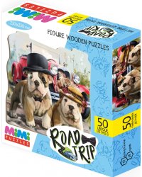 Фигурный деревянный пазл. Road trip, 50 деталей