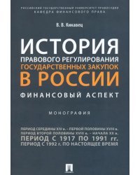 История правового регулирования гос.закупок в России.Финансовый аспект.Монография