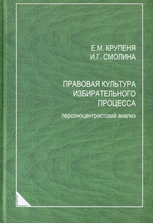 Правовая культура избирательного процесса. Персоноцентристский анализ. Монография