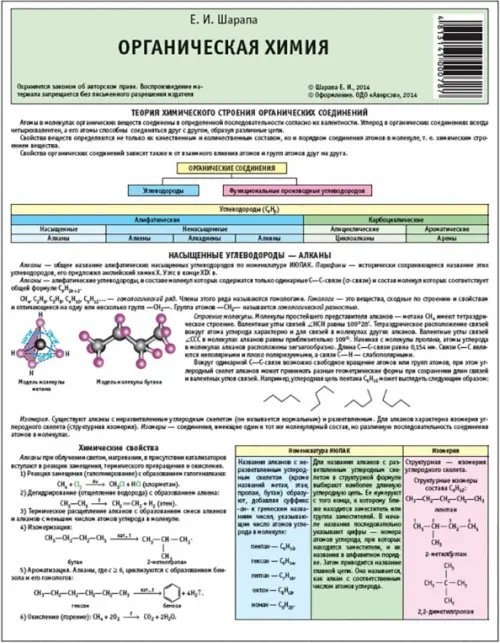 Химия. Органическая химия. Буклет
