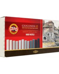 Пастель твердая художественная Gioconda 8122, Gray Line, 12 цветов