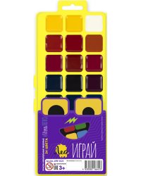 Акварель медовая Играй, 24 цвета, без кисти