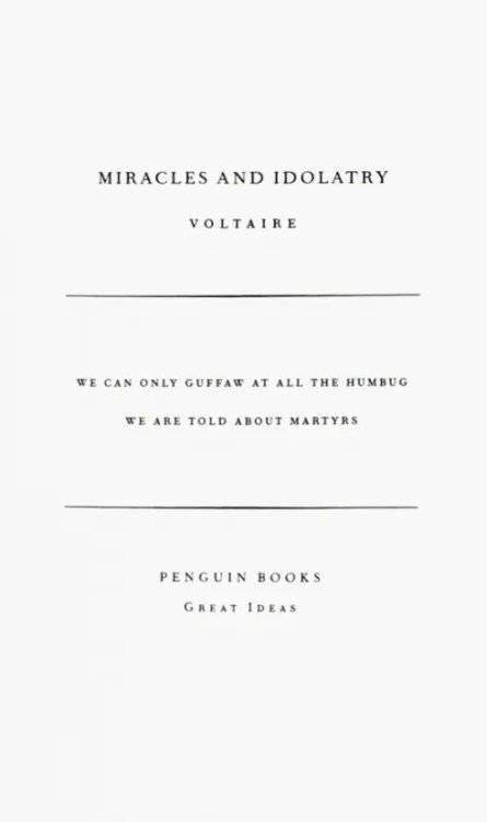 Miracles and Idolatry