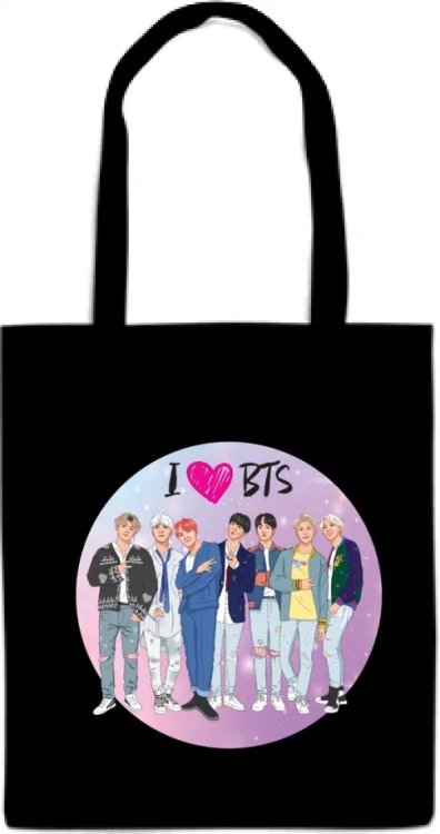 Сумка I love BTS, черная