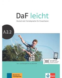 DaF leicht A2.2. Deutsch als Fremdsprache für Erwachsene. Kurs- und Übungsbuch mit DVD-ROM