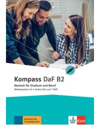 Kompass DaF B2. Deutsch für Studium und Beruf. Medienpaket mit 4 Audio-CDs + DVD